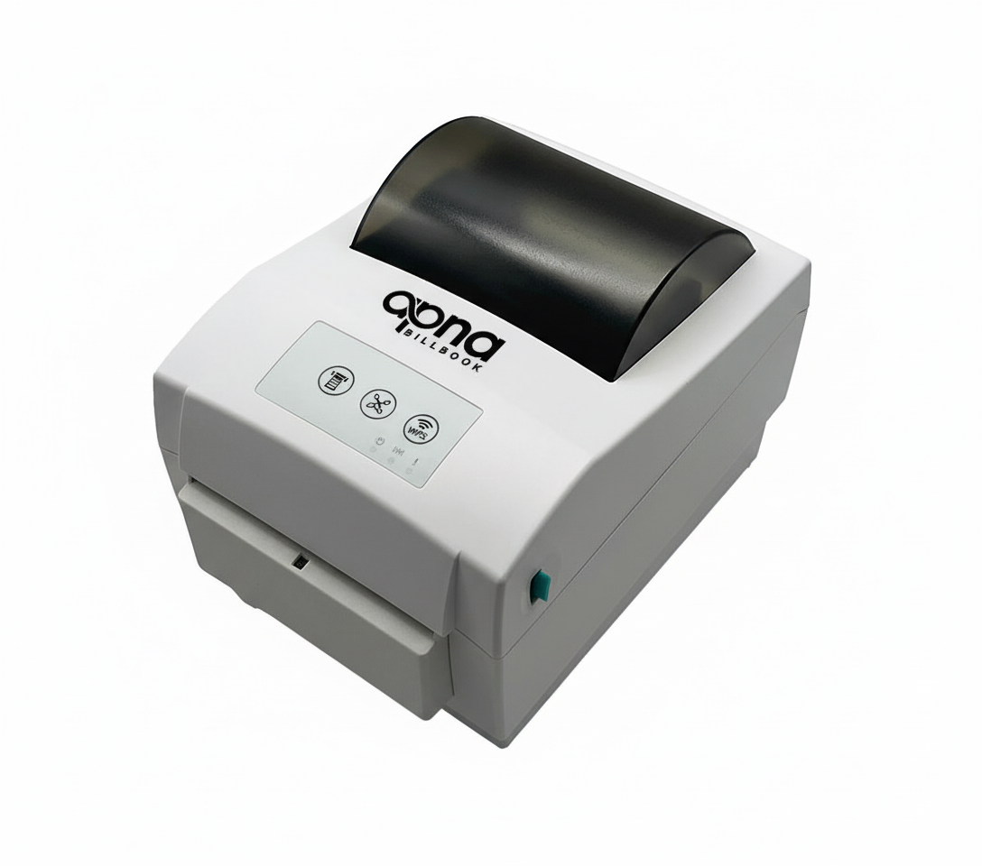Apna Billbook ABB421 4-inch Label + Receipt Printer with Auto Cutter | USB, Bluetooth, LAN, WiFi - Apna Billbook