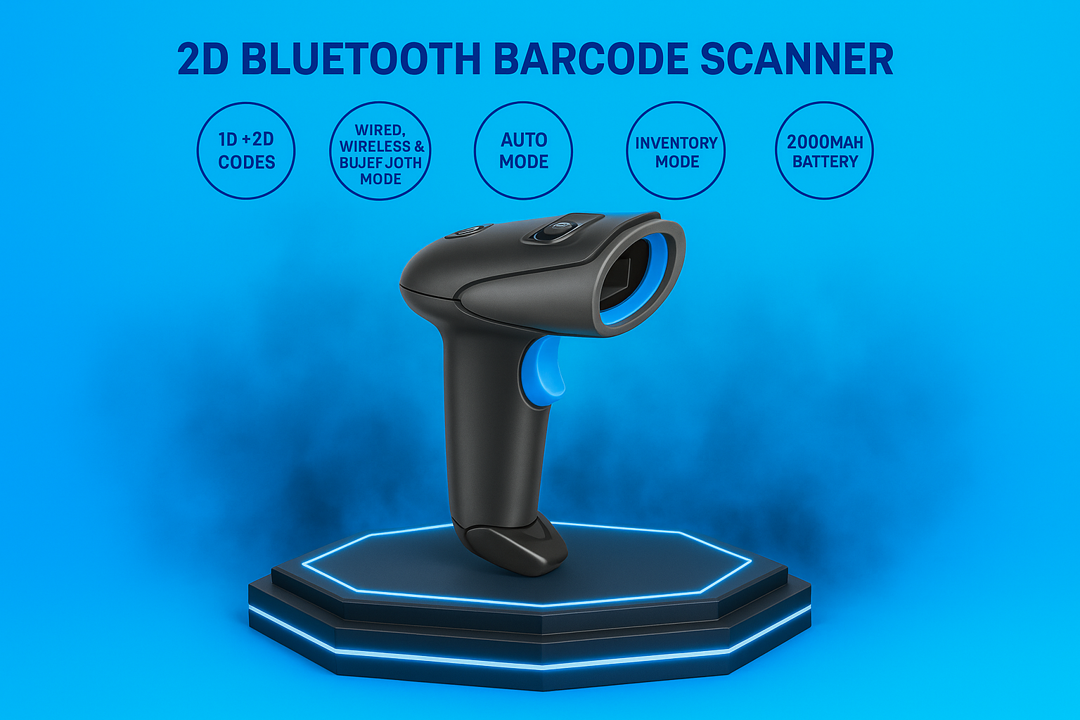 1D/2D/QR Code USB Wired Handheld Barcode Scanner for Fast & High Speed Scanning - Apna Billbook